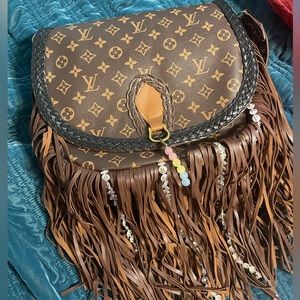 Designer inspired crossbody with fringe